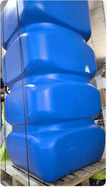 DEPOSITO Polietileno 1000 litros para Agua Potable. Largo 78 cm, Ancho 78 cm, Alto 195 cm, Azul