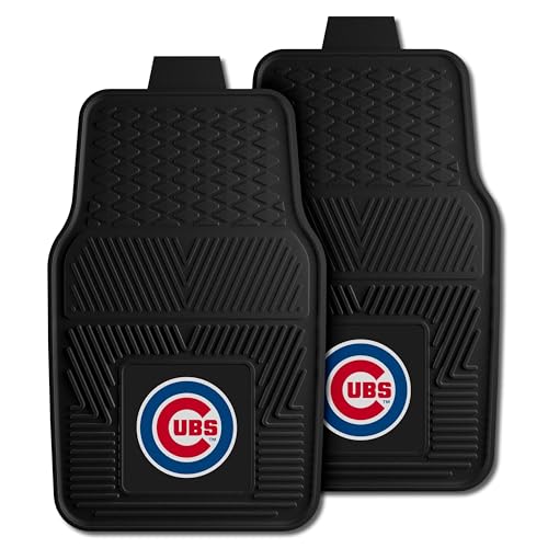 FANMATS unisex adult Heavy Duty Set - Pieces Chicago Cubs Vinyl Car Mats 17 x27 PK2, Team Color, One Size US