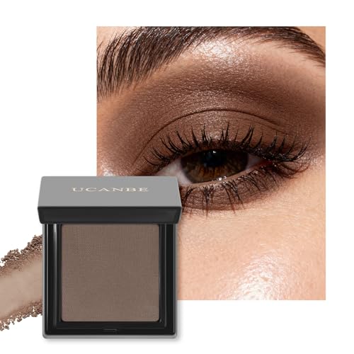 UCANBE Earthy Brown Single Matte Eyeshadow – Highly Pigmented, Long-Lasting Neutral Mini Eye Shadow Makeup Palette for Everyday Looks & Smokey Eyes