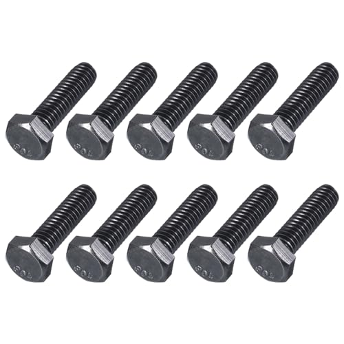 Image of METALLIXITY Hex Head Bolts (5 /16-18 x 1 inch) 25Pcs, 304 Stainless Steel 18-8, Fully Threaded, External Hex Drive, Hex Head Screw Bolt, Black Oxide
