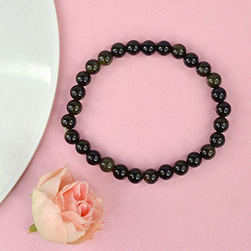 Image of Reiki Crystal Products Natural Crystal Stone Bracelet 6 mm Round Beads for Men & Women | Gemstone Jewellery Bracelet | Reiki Charged | Multiple Stone Variants Available