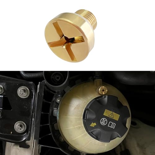 QZTYTY Radiator Coolant Expansion Tank Bleeder Screw, Radiator Drain Plug, 17111712788 Coolant Air Bleeder Screw with Rubber O-Ring, Car Accessories Radiator Screws Compatible with X1 X3 X5