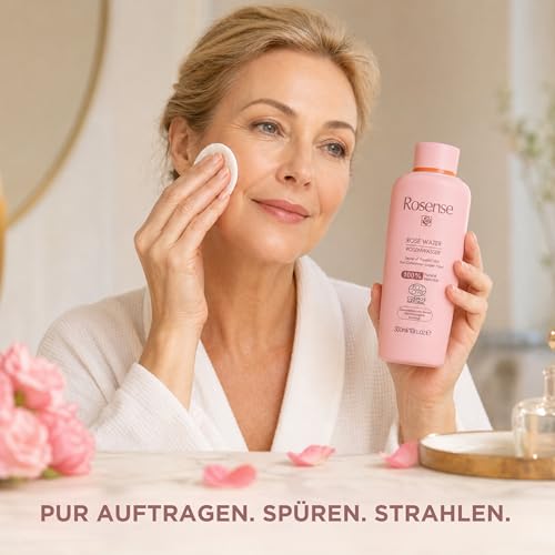 Rosense Acqua Di Rose 300 Ml - Tonico Viso Idratante, Per La Pulizia E La Cura Del Viso, Vegano, 100% Naturale - 3