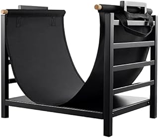 DOEWORKS 18 Inch Firewood Racks Fireplace Log Holder with Canvas Carrier