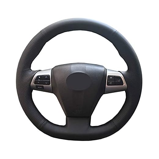 För Toyota Corolla 2011 2012 2013 RAV4 2011 2012 DIY Läder Handsytt bilrattskydd