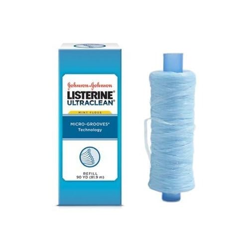 Listerine Ultraclean Mint Shred-Resistant Dental Floss Refill- 44032 (No dispenser), 1 count, 81.9 Meter