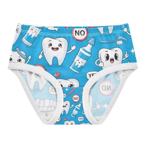 Toddler Briefs, Cute Cartoon Characters Dental Girls Underwear Cotton, 2–8 Years