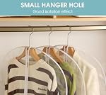 Garment Bags for Hanging Clothes, All Clear Garment Bag, Plastic Dustproof Suit Bag, Coat Protector Zippered Garment Covers for Closet Storage and Travel (5, 24"x40")