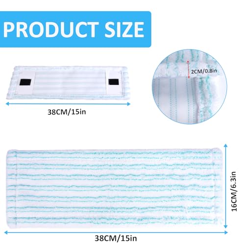 4 Stück Wischbezug für Leifheit Clean Twist M Ergo 2.0 Bodenwischer, 2 Arten Mikrofaser System Ersatzbezug für alle Böden, Effiziente Wasseraufnahme Starke Dekontamination