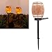 Solar Pathway Light, Resin PP LED Light Sensing Waterproof Wine Barrel Decorative Landscape Lighting, Solar Powered Garden Landscape Path Light for Garden Yard Lawn Walkway Driveway
