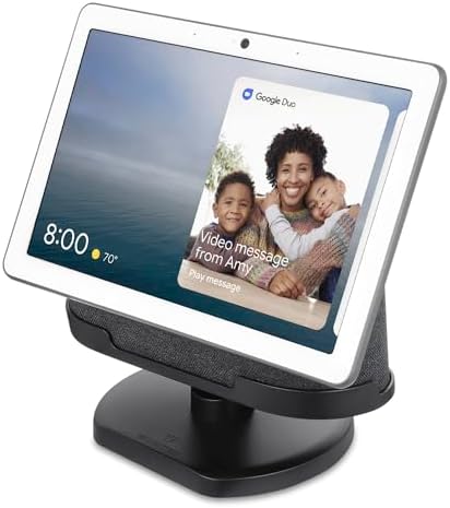 PlusAcc Supporto Da Parete Per Google Nest Hub 2 &amp; Show 5 &amp; Show 11 - Supporto Per Altri Piccoli Altoparlanti Soluzione Salvaspazio (nero