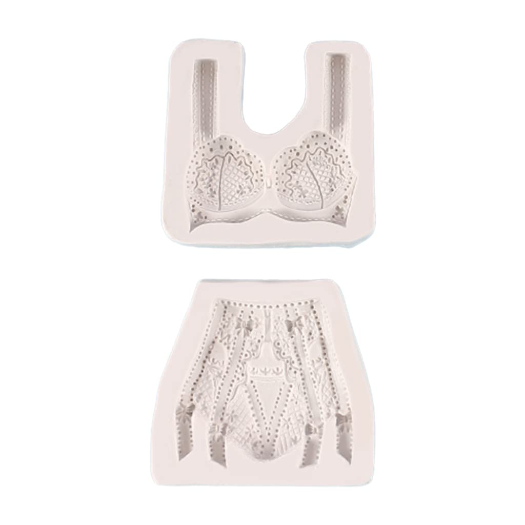 Elnwnnkc Pastry Baking Tool Bra Mold Silicone Swimsuit Silicone Mold Cake Decorating Tools Skirt Bra Fondant Skirt Molds