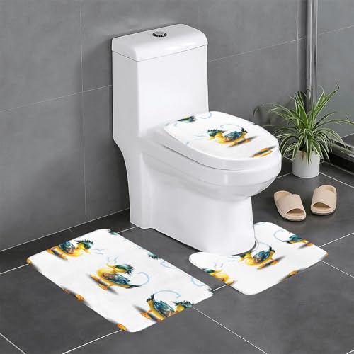 Tapis de salle de bain rectangulaire anti-glisse pour sol humide - 2