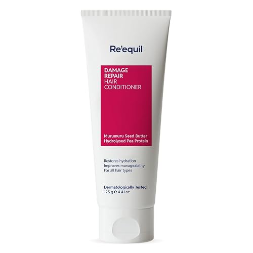 Re'equil Damage Repair Conditioner with Murumuru & Pea Protein | Silicone Free Conditioner | Repairs, Nourishes, and Detangles Hair | Great for Curly, Damaged Hair | 125 g