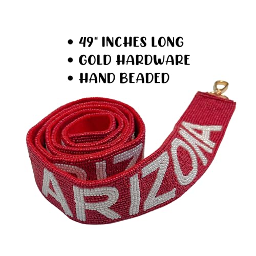 Lashicorn Arizona Red Beaded Purse Strap White Letters 49” Pro Football Stadium Approved Clear Bag Cardinal Gold Hardware Sports College Crimson4