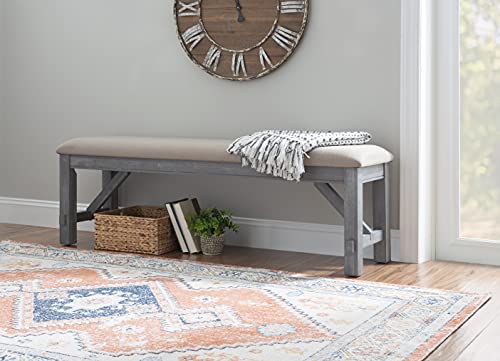 Powell Turino Dining Bench, White, 60" X 15-3/4" X 19-7/8" #TOP7