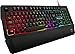 Produktbild THE G-LAB Keyz Palladium Gaming-Tastatur QWERTZ - Mehrfarbige RGB-LED-Gaming-Tastatur mit Hintergrundbeleuchtung, Magnetische Handballenauflage, 26 Anti-Ghosting-Tasten  PC/PS4/PS5/Xbox One (Schwarz)