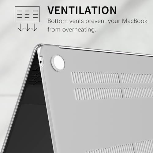 Funda MacBook Pro 14 transparente esmerilada compatible con modelos M2 y M3 4