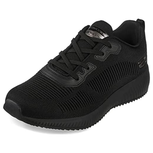 Skechers SKECHERS SQUAD, Sneaker para Hombre, Black Mesh/Trim, 46 EU