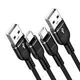 【Perfekte Kompatibilität】Das USB-Typ-C-Kabel kann Ihr Samsung-Telefon in nur einer Stunde um 70 % schnell aufladen und ist perfekt kompatibel mit den Modellen Samsung Galaxy S25/S25+/S25 Ultra/S24/S23/S22/S21/S20/S20e/S10 Plus/S10e/S9/S8/Note 9/Note 20/Note 21/A51/A50/A21s/A20e/A70/A40/A41/A42/A13/A12/A55/A53/A52/A54 sowie Google Pixel 8/7/6/5/3a und Huawei P60/P10,iPhone16/16 Plus/16 Pro/16 Pro Max,iPhone 15/15pro/15plus/15pro max.