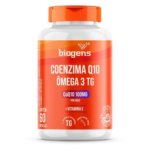 Coenzima Q10 100mg + Ômega 3 TG + Vitamina E Biogens