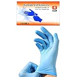 [明成] 使い捨て手袋 ニトリル手袋 青 1箱100枚入 S 【食品衛生法適合】 ゴム手袋 粉なし