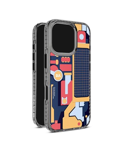 Image of DailyObjects Case for iPhone 16 Pro Compatible with Mag-Safe Wireless Charging, Stride 2.0 P-S-P Slim Shockproof Back Cover with Inner Magnetic Ring