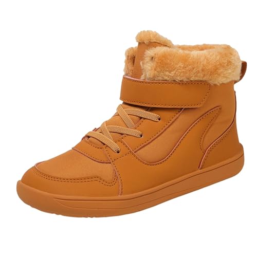 IWIHMIV Kids Cold Weather Winter Boots Girls Comfortable Non Slip Outdoor Shoes Boys Winter Warm High Top Shoes