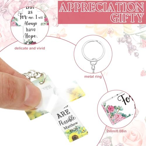 Remuuly Christian Party Favor Mini Bible Verse Keychain Gifts Religious Scripture Keychain Gifts for Women Mom Mother's Day