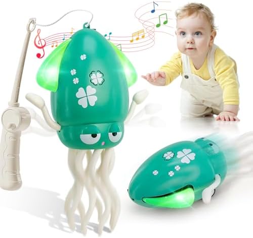 Dancing Octopus Toy for Babies, Electric Crawling Squid Toy with ...