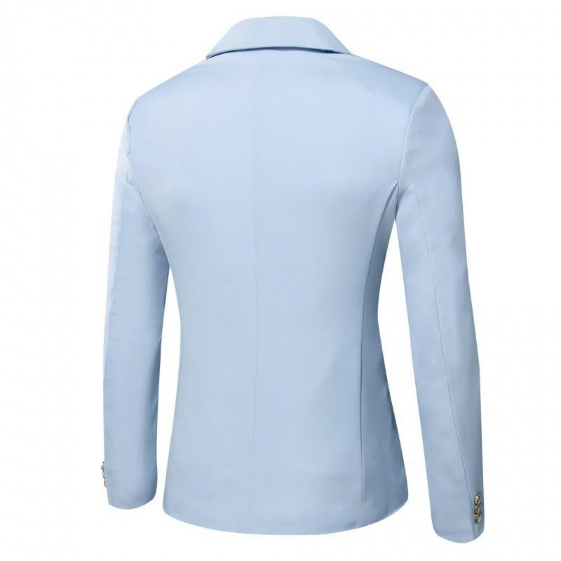 Men's Casual Korean Style Slim Fit Solid Color Single Button Blazer2