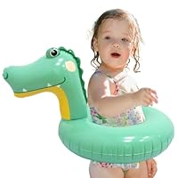 Cute Crocodile Dinosaur Inflatable Pool Floats, Crocodile Dinosaur Pool Tubes, Inflatable Decorations, Pool Toys, Children's Ring Buoy