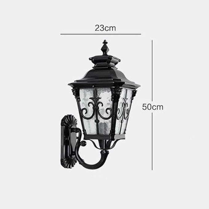 LHX Villa Garden Tuing Lights, Outdoor Waterdichte Wandverlichting, Aluminium Roestbestendige Balkon Pade Lights Led DoorPost Wand Hanging (Color : Black white light, Size : Large) photo 3