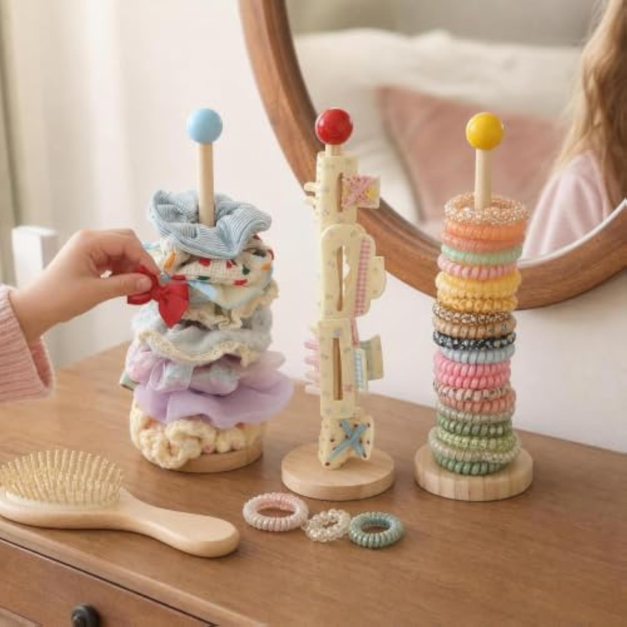 Hair Accessories Organizer Stand for Ties and Clips