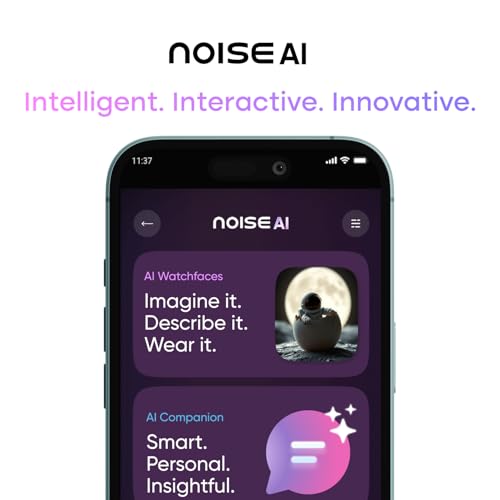 Image of Noise Pro 6 Smart Watch:Intelligent AI, Endless AI Watch Faces, AI Companion, 1.85 inch AMOLED, EN2 Processor, Nebula UI 2.0, Emergency SOS, Compatible with iOS & Android(Prismatic Weave)