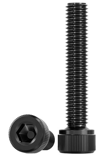 Drenky Allen Socket Cap Head Bolts M8 X 40mm Black Cylinder Screws with Hexagon Socket SUS 304 DIN 912 (ISO 4762) M8 Hex Screw/Bolts, Pack of 10