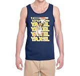 Tenacious Tops Michigan Yaxel Lendeborg Text Pic Tank Top Adult XL Navy