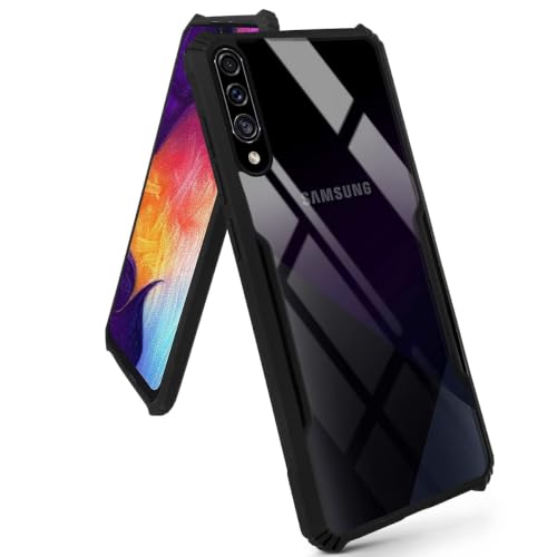 Image of Jkobi Hybrid Back Cover Case for Samsung Galaxy A30s (Shockproof with Polycarbonate Clear Panel | Professional Black)