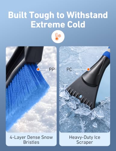 Image of AstroAI 40 inch 2-in-1 Detachable Snow Brush & Ice Scrapers for Car Windshield
