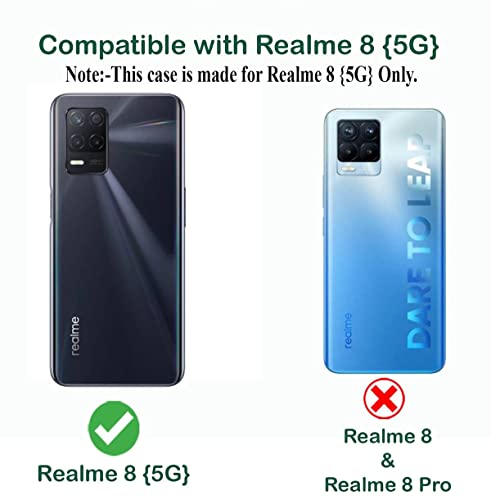 Image of COVERBLACK Rubber Back Cover for Vivo Realme RMX3381 / Realme 8s 5G - Transparent