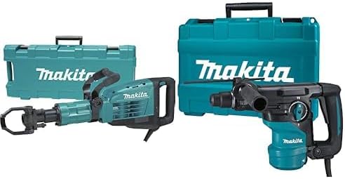 Makita 35 lb. Demolition Hammer, Rotary Hammer Kit, 1-1/8" Hex, SDS-PLUS, Blue