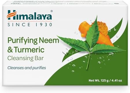 Himalaya Purifying Neem & Turmeric Cleansing Bar Soap, 4.41 oz