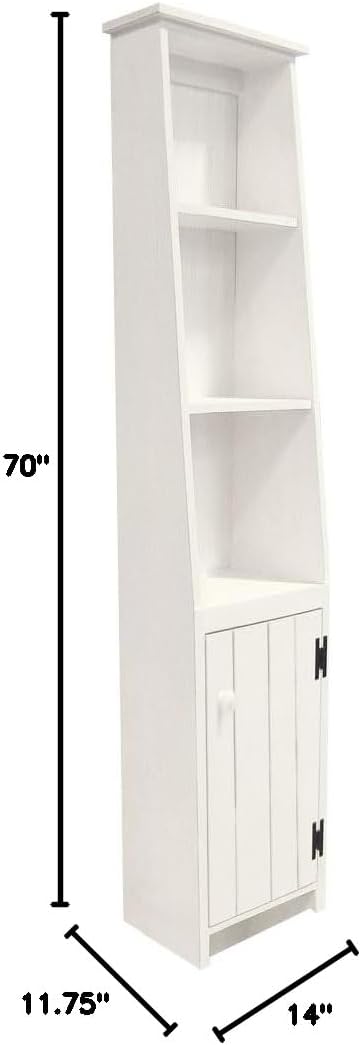 Sawdust City Narrow Cantback Hutch (Old Cottage White)