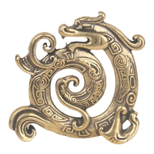 Statue de dragon en laiton pour rompre la monotonie d'une decoration de bureau terne