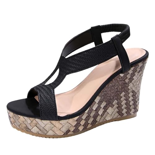 Sandales compensées femme pour pieds larges sabots de plage confortables