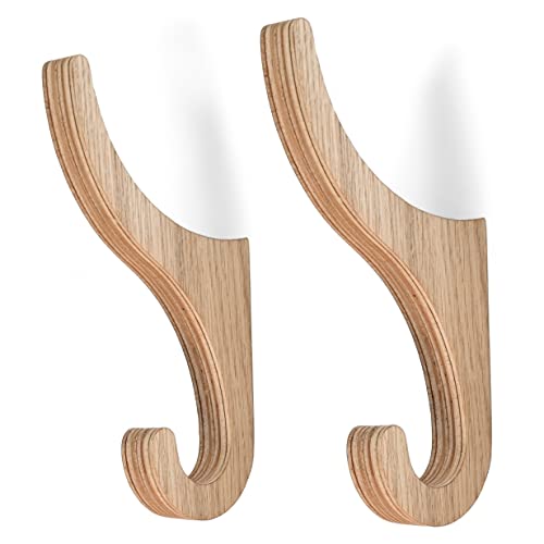 Valiai Wandhaken, Eichen, Holz, minimalistisch, stabil, 2 Stück, umweltfreundlich (200x20 mm) Cover