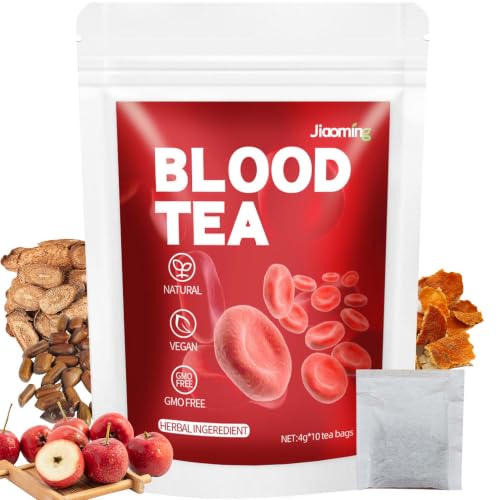 Jiaoming Natural Blood Purifying Tea, Blood Cleansing, Kidney Care and Liver Detox, Herbal Ingredients Blend Teabags for Men & Women Remove Excess Waste from Body