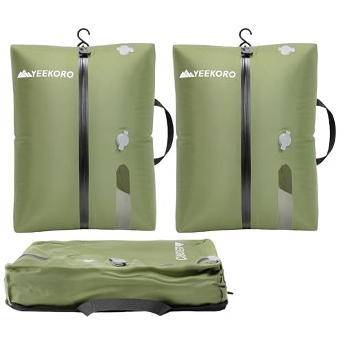 Vacuum Bags for Travel, Professional IP67 Reusable Vacuum Compression Bags for Travel Suitcases and Backpack, Durable Space Saver Bag (2 PACK, No Pump)