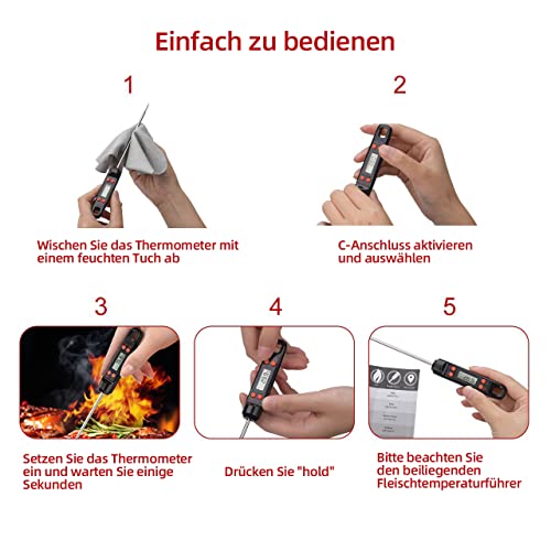 ANSTA termometro carne 140mm, termometro digitale