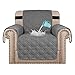 100% wasserdichte stuhlabdeckung für hunde original rutschfeste stuhlabdeckung gesteppte möbel schutz stuhlhussen für wohnzimmer premium baumwolle wie sofa stuhlhussen (stuhl / 1 sitzer: grau)